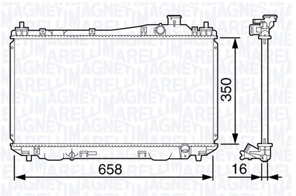 MAGNETI MARELLI Радиатор, охлаждение двигателя 350213133000